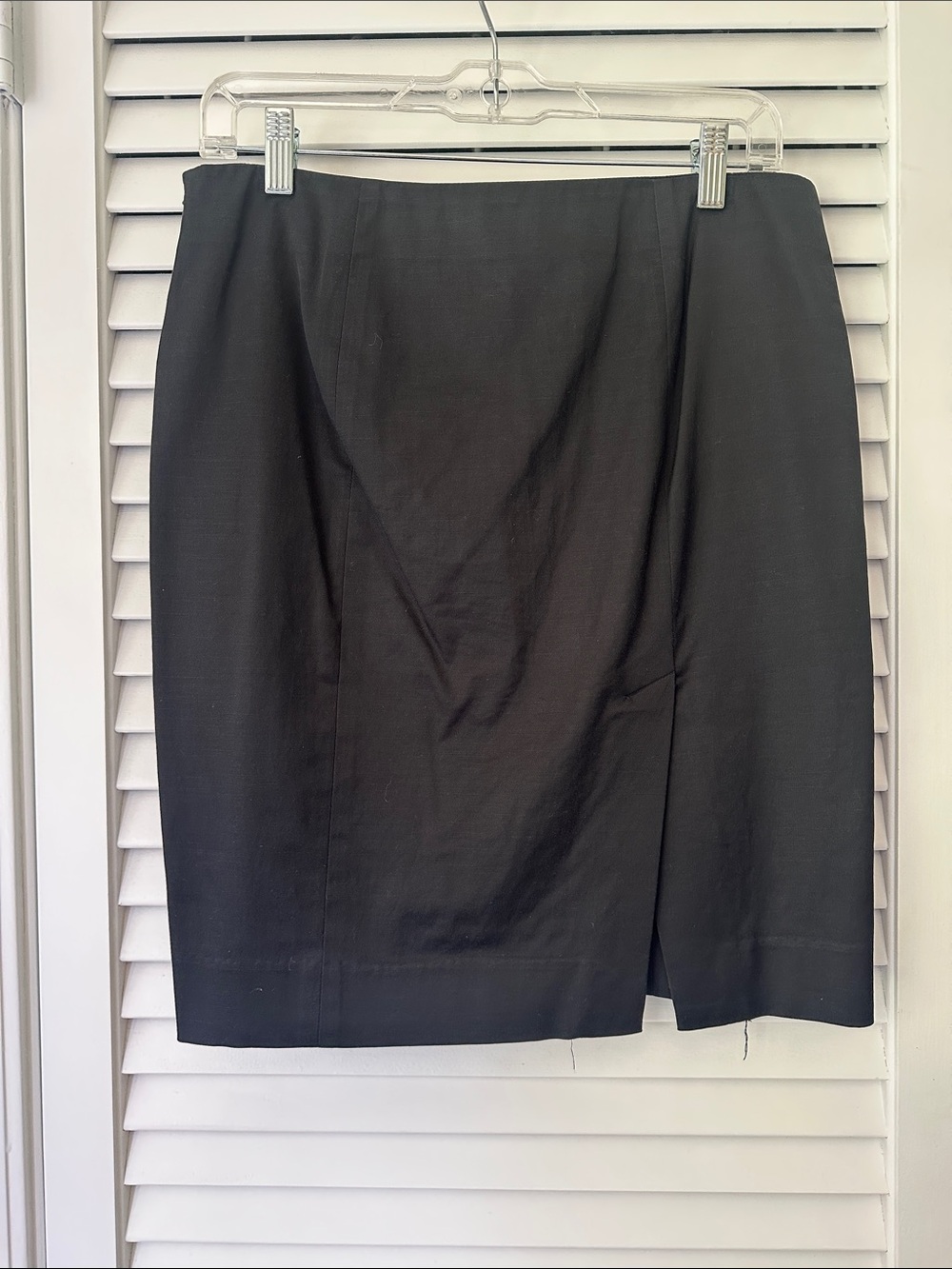 Classic low rise Black satin Women's Pencil Skirt